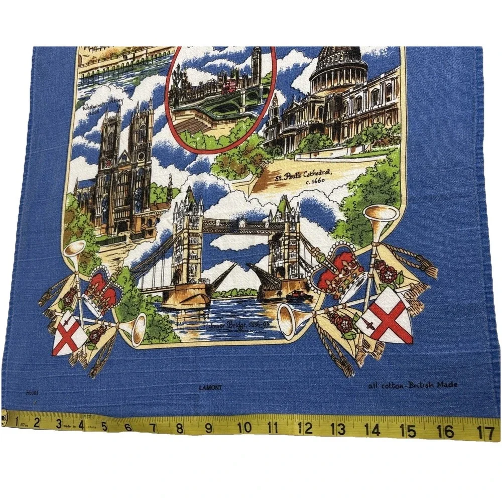 Vintage‎ Sally Jayne London Tea Towel Textiles British Made Historical